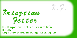 krisztian fetter business card